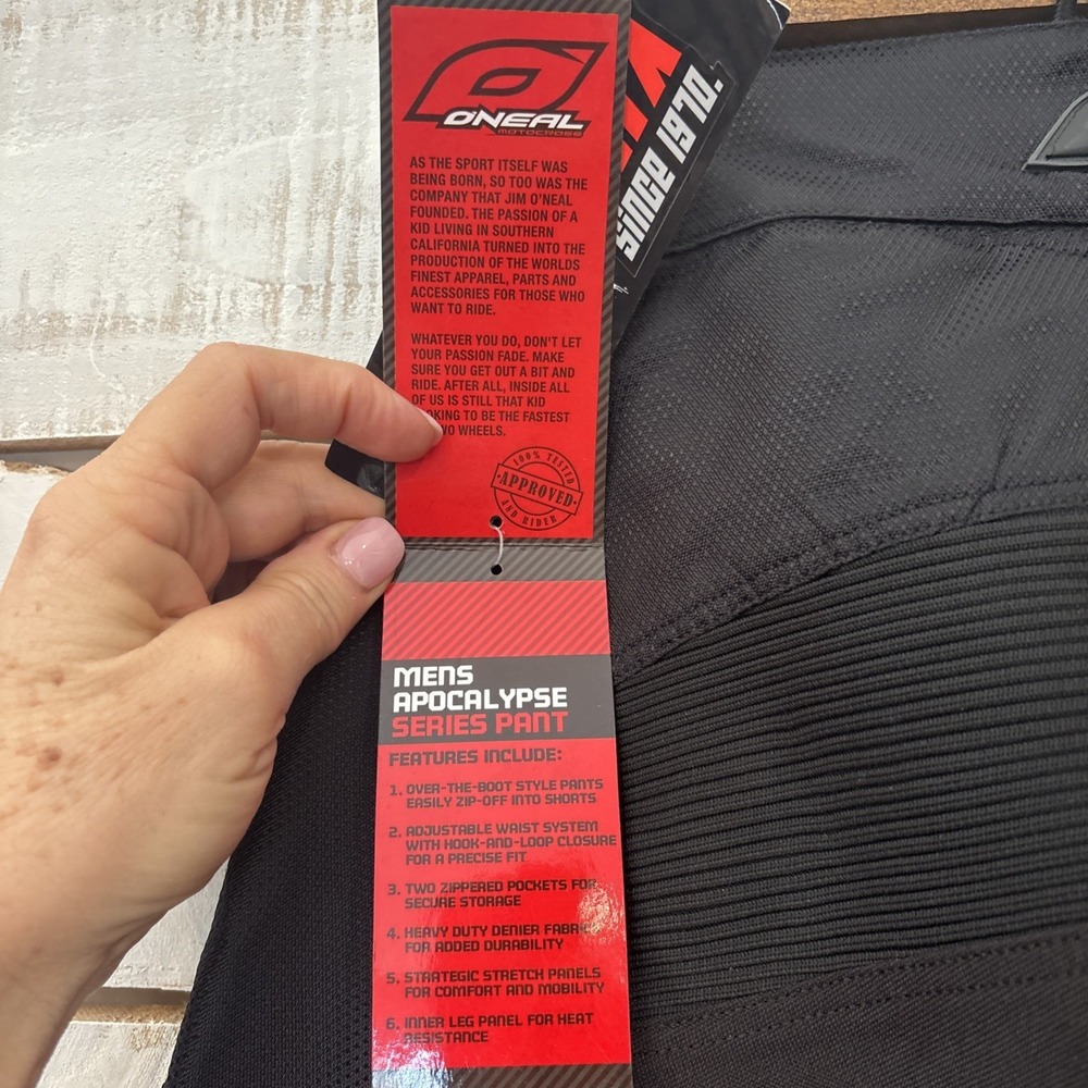 O'Neal Racing Apocalypse MX Motocross Pants/Shorts Black 32 - Picture 8 of 16